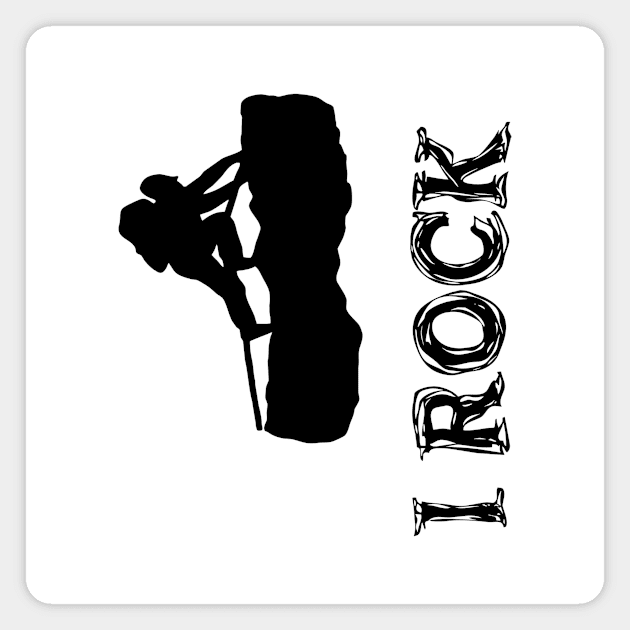 I ROCK (black lettering) Magnet by almosthome